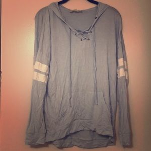 Pink Republic Baby Blue drawstring pullover